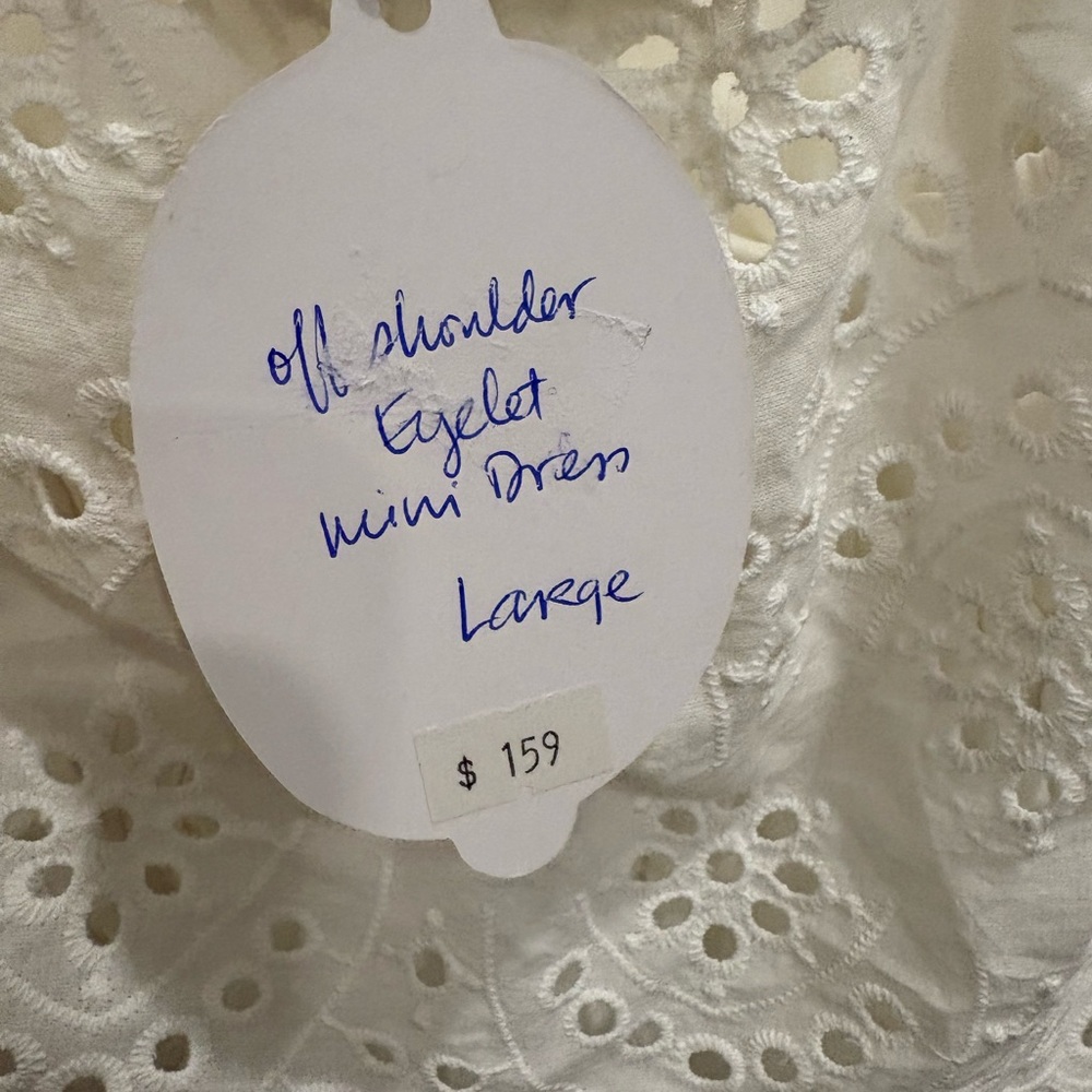SWEET LEMON EYELET OFF THE SHOULDER DRESS - Picture 7 of 10